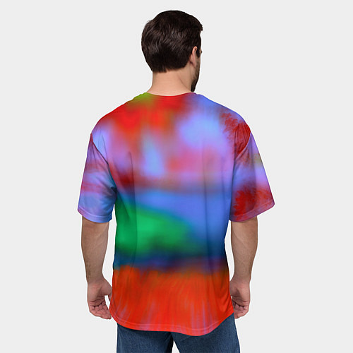 Мужская футболка оверсайз Xbox game studio neon / 3D-принт – фото 4