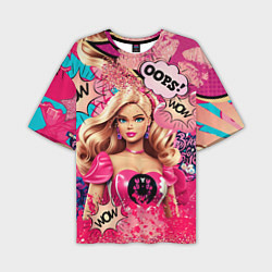 Мужская футболка оверсайз Барби в стиле поп арт