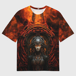 Мужская футболка оверсайз Огненная жница