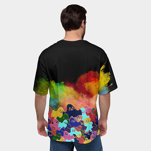 Мужская футболка оверсайз Приведения из дыма / 3D-принт – фото 4