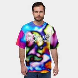 Футболка оверсайз мужская 7 смертных грехов топ аниме, цвет: 3D-принт — фото 2