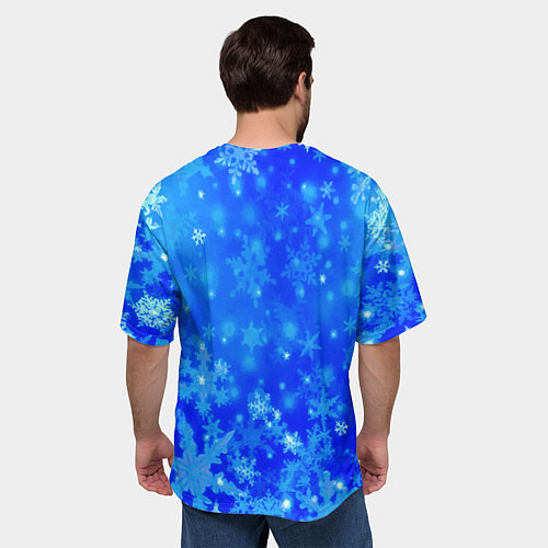 Мужская футболка оверсайз Красивая русская снегурочка / 3D-принт – фото 4