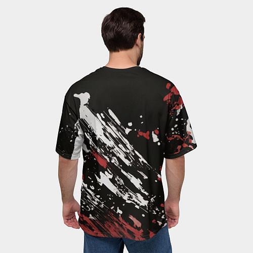 Мужская футболка оверсайз Воин в кимоно / 3D-принт – фото 4