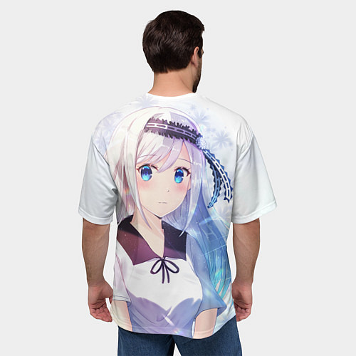 Мужская футболка оверсайз Kaguya-sama wa Kokurasetai Кей Широгане / 3D-принт – фото 4
