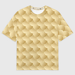 Мужская футболка оверсайз Золотая чешуя