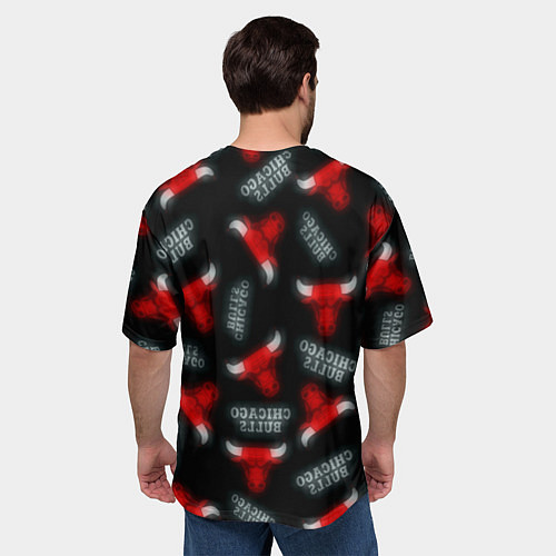 Мужская футболка оверсайз Basketball jordan logo / 3D-принт – фото 4