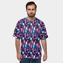 Футболка оверсайз мужская Привидения в облачном городе, цвет: 3D-принт — фото 2