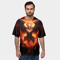 Футболка оверсайз мужская Стремительный Феникс, цвет: 3D-принт — фото 2