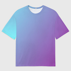 Футболка оверсайз мужская Градиент - слива в небе, цвет: 3D-принт