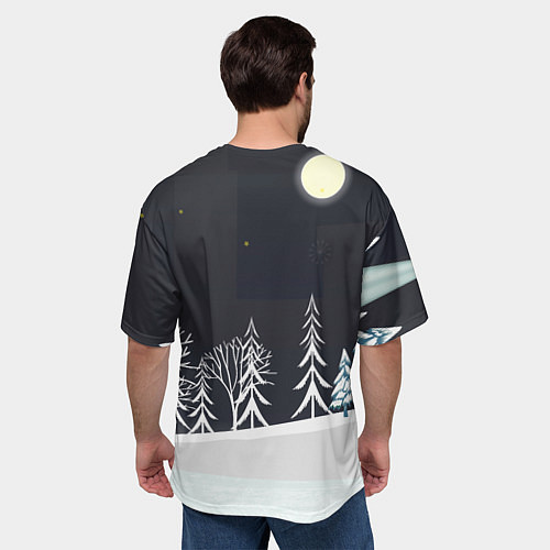 Мужская футболка оверсайз Череп Санты / 3D-принт – фото 4