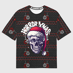 Футболка оверсайз мужская Horror xmas, цвет: 3D-принт