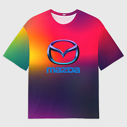 Футболка оверсайз мужская Mazda gradient, цвет: 3D-принт