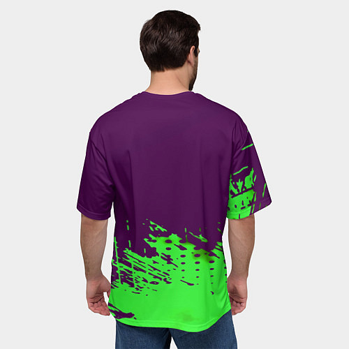 Мужская футболка оверсайз Monster energy taurin / 3D-принт – фото 4