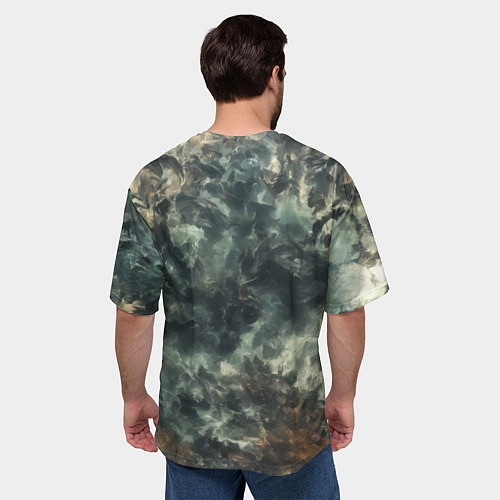 Мужская футболка оверсайз Кибернетическая тыква / 3D-принт – фото 4