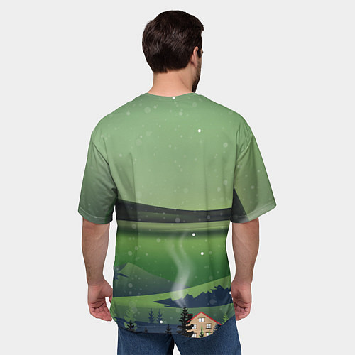 Мужская футболка оверсайз Зеленый дракончик 2024 / 3D-принт – фото 4