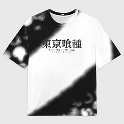 Футболка оверсайз мужская Tokyo Ghoul аниме логотипы, цвет: 3D-принт