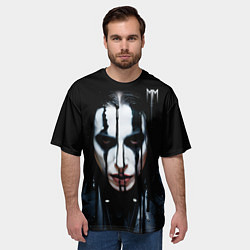 Футболка оверсайз мужская Мэрилин Мэнсон - Брайан Хью Уорнер, цвет: 3D-принт — фото 2