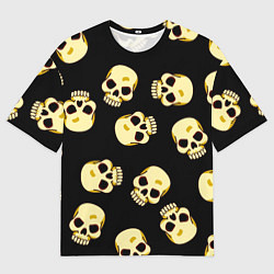 Футболка оверсайз мужская Черепки для хэллоуина, цвет: 3D-принт
