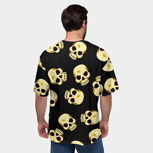 Мужская футболка оверсайз Черепки для хэллоуина / 3D-принт – фото 4
