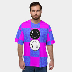 Футболка оверсайз мужская Smile chaos, цвет: 3D-принт — фото 2