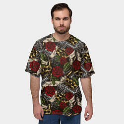 Футболка оверсайз мужская Гангстер, цвет: 3D-принт — фото 2