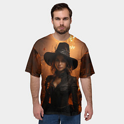 Футболка оверсайз мужская Красивая ведьма, цвет: 3D-принт — фото 2