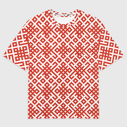 Футболка оверсайз мужская Славянские обережные узоры, цвет: 3D-принт