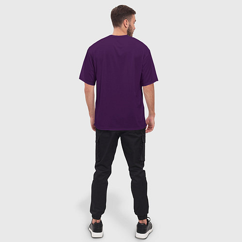 Мужская футболка оверсайз Глубоко фиолетово / 3D-принт – фото 4