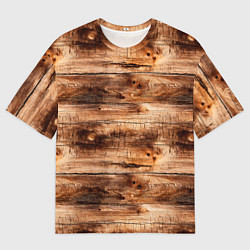 Мужская футболка оверсайз Старая деревянная обшивка