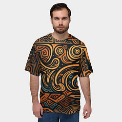 Футболка оверсайз мужская Узор в викингском стиле, цвет: 3D-принт — фото 2