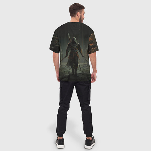Мужская футболка оверсайз Герой assassins creed jade / 3D-принт – фото 4