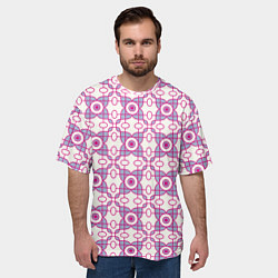 Футболка оверсайз мужская Художественные цветы, цвет: 3D-принт — фото 2