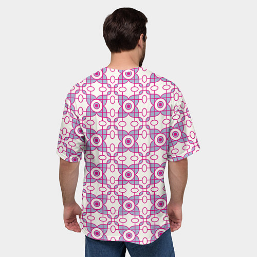 Мужская футболка оверсайз Художественные цветы / 3D-принт – фото 4