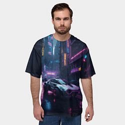 Футболка оверсайз мужская Футуристичная машина, цвет: 3D-принт — фото 2