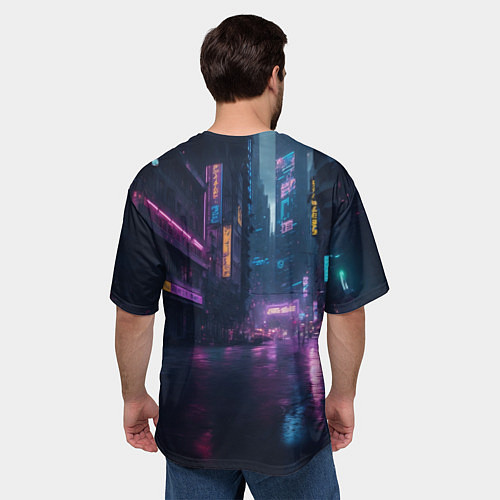 Мужская футболка оверсайз Футуристичная машина / 3D-принт – фото 4