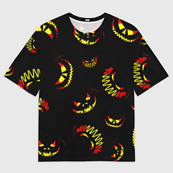 Футболка оверсайз мужская Злобные тыквы, цвет: 3D-принт