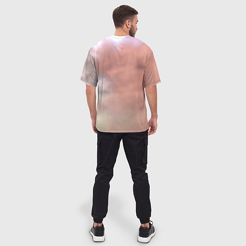 Мужская футболка оверсайз Панк-леди в облаках / 3D-принт – фото 4