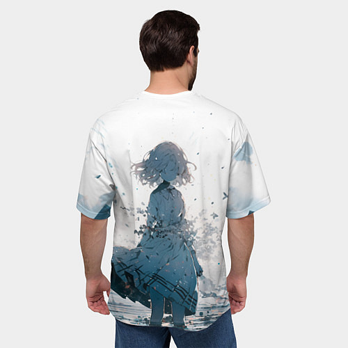 Мужская футболка оверсайз Безликая дева / 3D-принт – фото 4