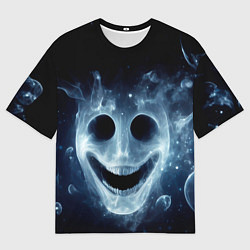 Мужская футболка оверсайз Хэллоуин - улыбка привидения