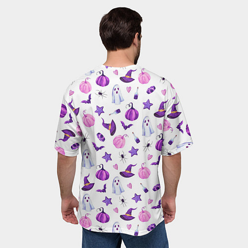 Мужская футболка оверсайз Хэллоуинское комбо / 3D-принт – фото 4