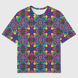 Футболка оверсайз мужская Стеклянная мозаика, цвет: 3D-принт