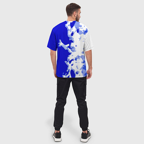 Мужская футболка оверсайз Россия спортивная коллекция 2023 / 3D-принт – фото 4