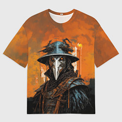 Футболка оверсайз мужская Чумной доктор на закате, цвет: 3D-принт
