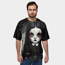 Футболка оверсайз мужская Милашка Уэнсдэй, цвет: 3D-принт — фото 2