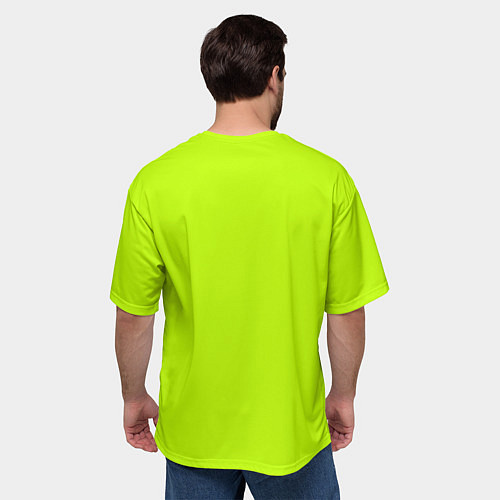 Мужская футболка оверсайз Лама - альпака в венке / 3D-принт – фото 4