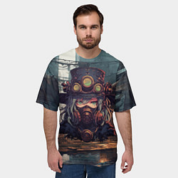 Футболка оверсайз мужская Стимпанк девушка, цвет: 3D-принт — фото 2