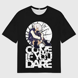 Мужская футболка оверсайз If you dare anime girl