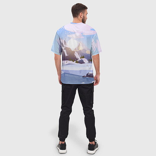 Мужская футболка оверсайз Символ года дракон 2024 / 3D-принт – фото 4