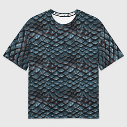 Футболка оверсайз мужская Dragon scale pattern, цвет: 3D-принт