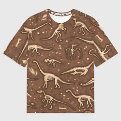 Мужская футболка оверсайз Dinosaurs bones